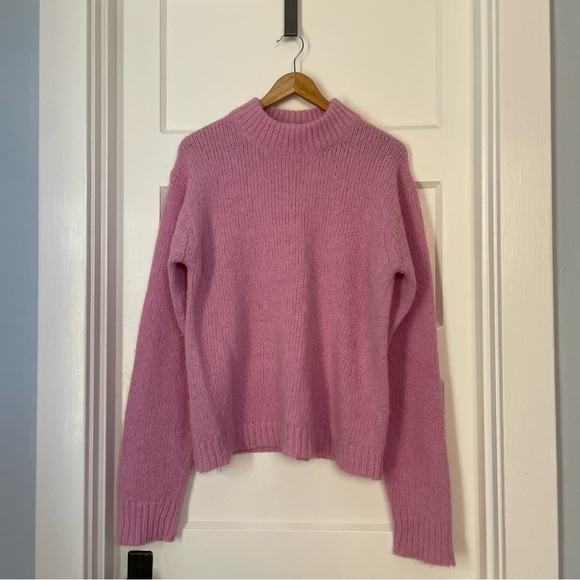 Tibi Pink Cozette Alpaca Crewneck Sweater - S - Picture 2 of 6